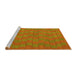 Sideview of Machine Washable Abstract Yellow Contemporary Rug, wshcon2771yw