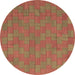 Round Machine Washable Abstract Brown Contemporary Rug, wshcon2771brn