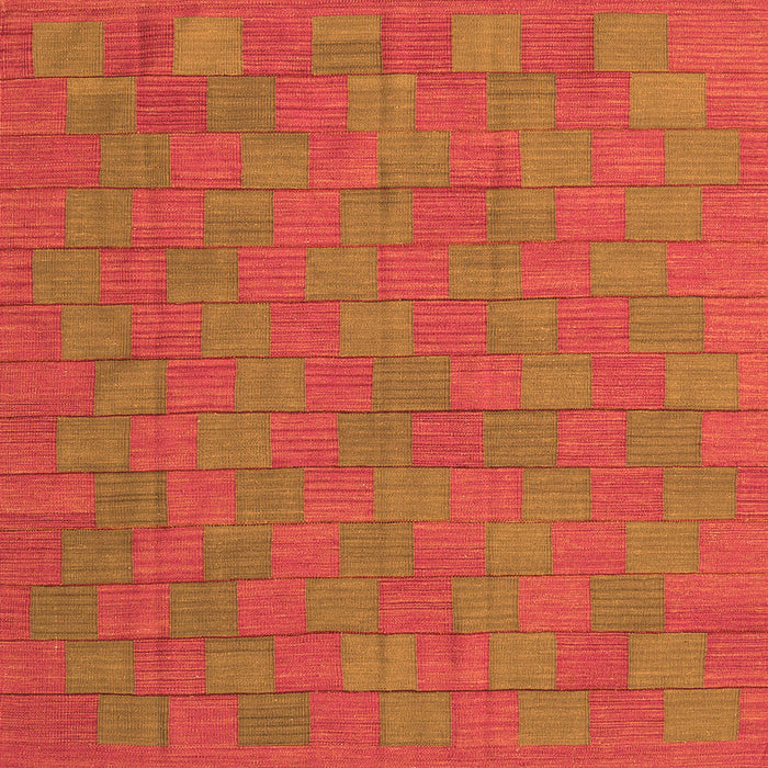 Serging Thickness of Abstract Orange Contemporary Rug, con2771org