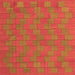 Serging Thickness of Abstract Orange Contemporary Rug, con2771org