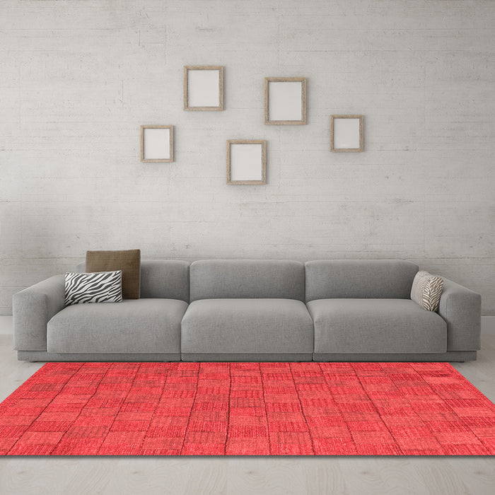Contemporary Red Washable Rugs
