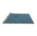 Sideview of Machine Washable Abstract Light Blue Contemporary Rug, wshcon2771lblu