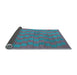 Sideview of Abstract Light Blue Contemporary Rug, con2771lblu