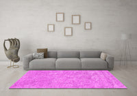 Machine Washable Abstract Pink Contemporary Rug, wshcon2772pnk