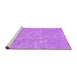 Sideview of Machine Washable Abstract Purple Contemporary Area Rugs, wshcon2772pur