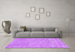 Machine Washable Abstract Purple Contemporary Area Rugs in a Living Room, wshcon2772pur