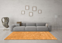 Machine Washable Abstract Orange Contemporary Rug, wshcon2772org