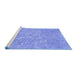 Sideview of Machine Washable Abstract Blue Contemporary Rug, wshcon2772blu