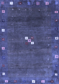 Abstract Blue Contemporary Rug, con2773blu