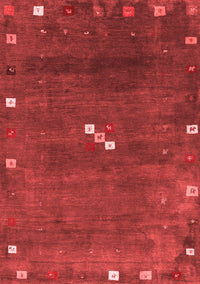 Abstract Red Contemporary Rug, con2773red