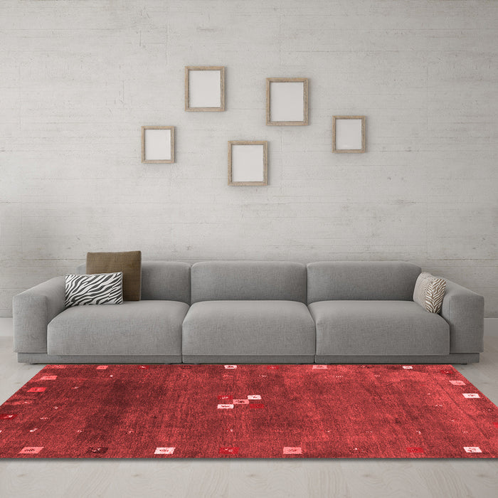 Contemporary Red Washable Rugs