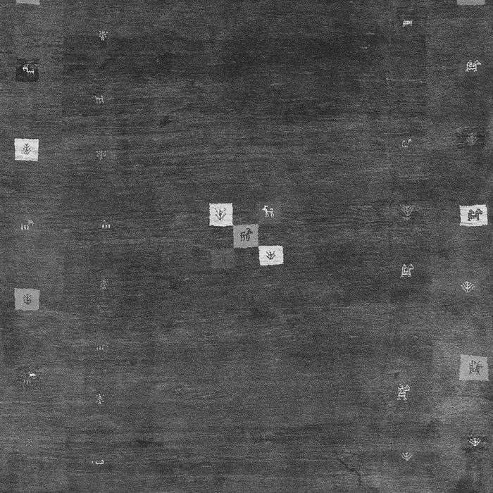 Serging Thickness of Machine Washable Abstract Gray Contemporary Rug, wshcon2773gry