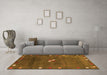 Machine Washable Abstract Orange Contemporary Area Rugs in a Living Room, wshcon2773org