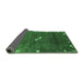 Sideview of Abstract Emerald Green Contemporary Rug, con2773emgrn