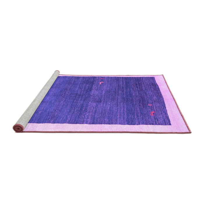 Sideview of Machine Washable Abstract Purple Contemporary Area Rugs, wshcon2774pur