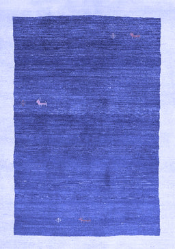 Abstract Blue Contemporary Rug, con2774blu