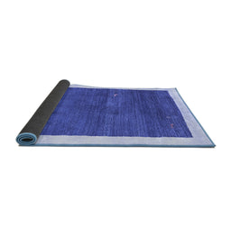 Sideview of Abstract Blue Contemporary Rug, con2774blu