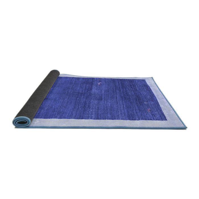 Sideview of Abstract Blue Contemporary Rug, con2774blu