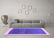 Machine Washable Abstract Purple Contemporary Area Rugs in a Living Room, wshcon2774pur