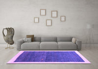 Machine Washable Abstract Purple Contemporary Rug, wshcon2774pur