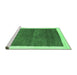 Sideview of Machine Washable Abstract Emerald Green Contemporary Area Rugs, wshcon2774emgrn