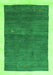 Serging Thickness of Machine Washable Abstract Green Contemporary Area Rugs, wshcon2774grn