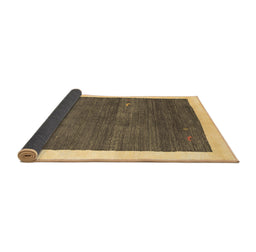Sideview of Abstract Brown Contemporary Rug, con2774brn