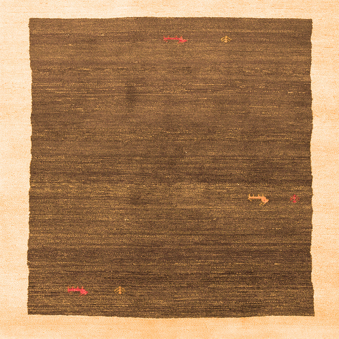 Serging Thickness of Abstract Orange Contemporary Rug, con2774org