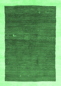 Abstract Emerald Green Contemporary Rug, con2774emgrn