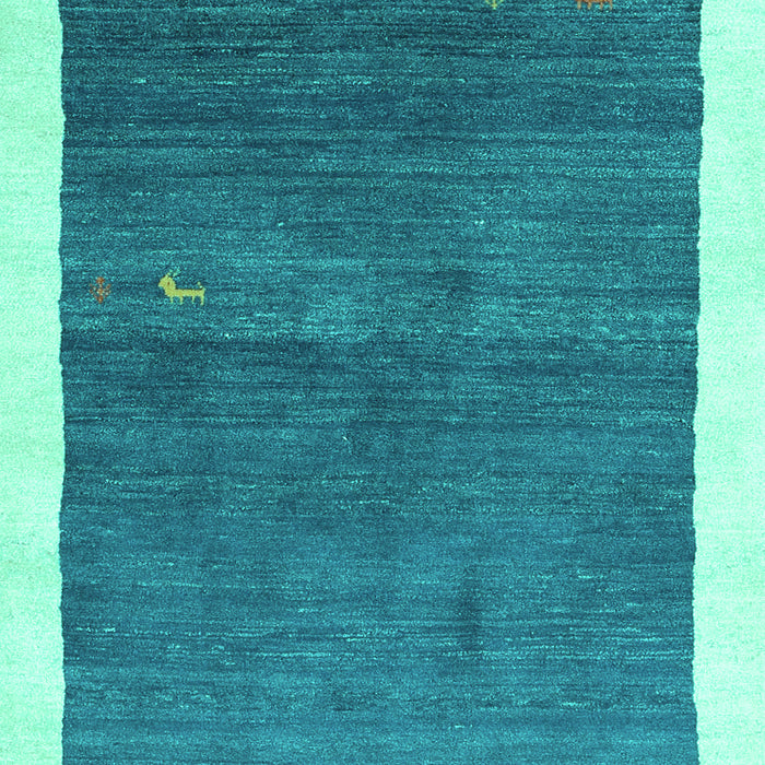 Machine Washable Abstract Turquoise Contemporary Area Rugs, wshcon2774turq