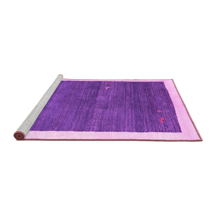 Sideview of Machine Washable Abstract Pink Contemporary Rug, wshcon2774pnk