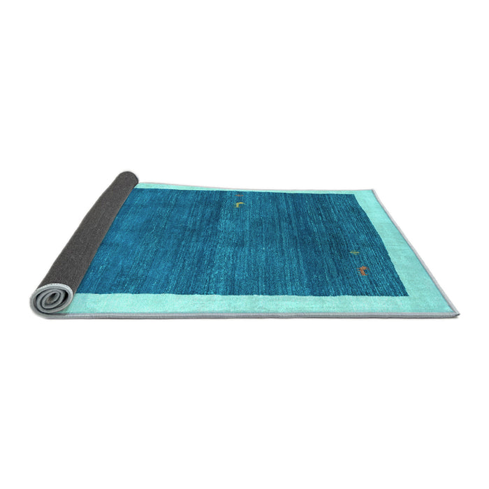 Sideview of Abstract Light Blue Contemporary Rug, con2774lblu