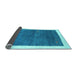 Sideview of Abstract Light Blue Contemporary Rug, con2774lblu