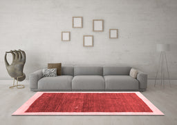 Contemporary Red Washable Rugs
