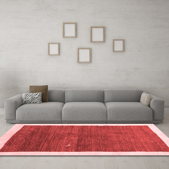 Contemporary Red Washable Rugs