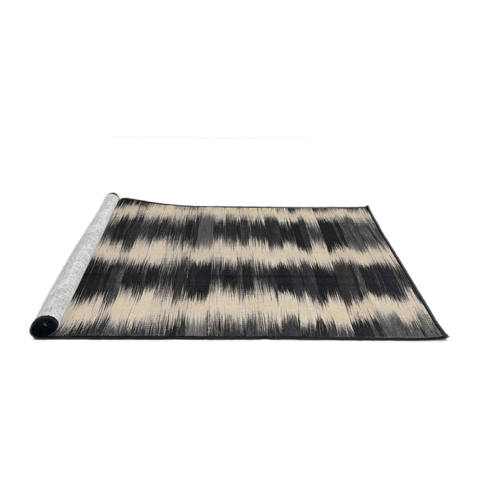 Serging Thickness of Machine Washable Contemporary Tan Brown Rug, wshcon2775