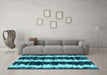 Machine Washable Abstract Light Blue Contemporary Rug in a Living Room, wshcon2775lblu