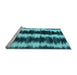 Sideview of Machine Washable Abstract Light Blue Contemporary Rug, wshcon2775lblu