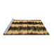 Sideview of Machine Washable Abstract Brown Contemporary Rug, wshcon2775brn