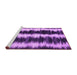 Sideview of Machine Washable Abstract Purple Contemporary Area Rugs, wshcon2775pur