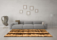 Machine Washable Abstract Orange Contemporary Rug, wshcon2775org