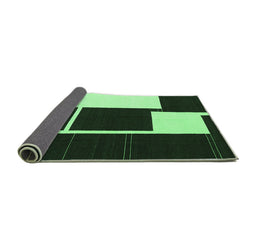 Sideview of Abstract Emerald Green Contemporary Rug, con2776emgrn