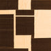 Serging Thickness of Abstract Orange Contemporary Rug, con2776org