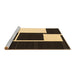 Sideview of Machine Washable Abstract Brown Contemporary Rug, wshcon2776brn