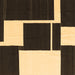 Square Machine Washable Abstract Brown Contemporary Rug, wshcon2776brn