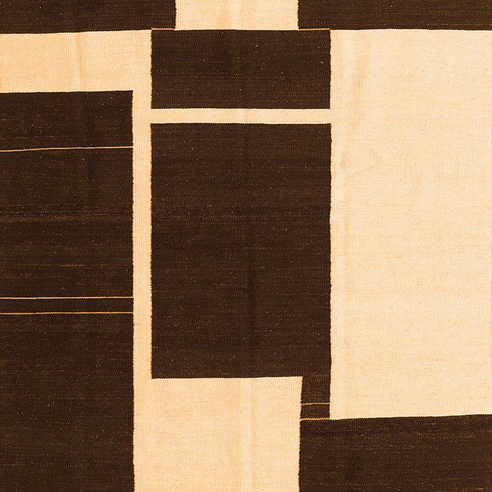 Abstract Orange Contemporary Rug, con2776org