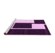 Sideview of Machine Washable Abstract Pink Contemporary Rug, wshcon2776pnk