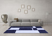 Machine Washable Abstract Blue Contemporary Rug in a Living Room, wshcon2776blu