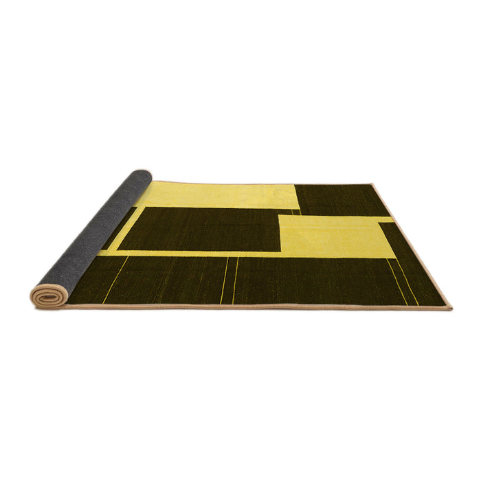 Sideview of Abstract Yellow Contemporary Rug, con2776yw