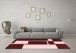 Contemporary Red Washable Rugs